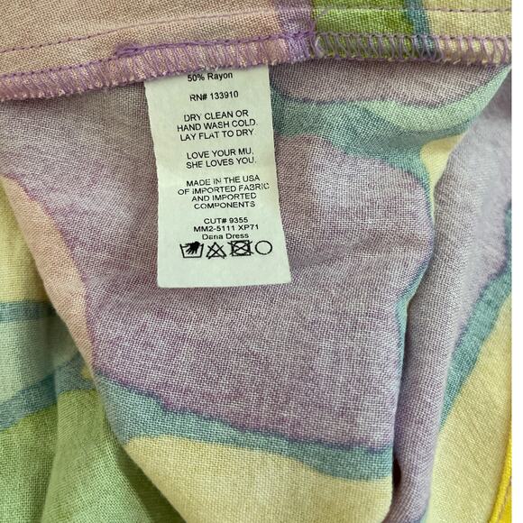 Show Me Your MuMu Dana Cutout Retro Multicolored Maxi Dress Size Medium - Picture 12 of 12